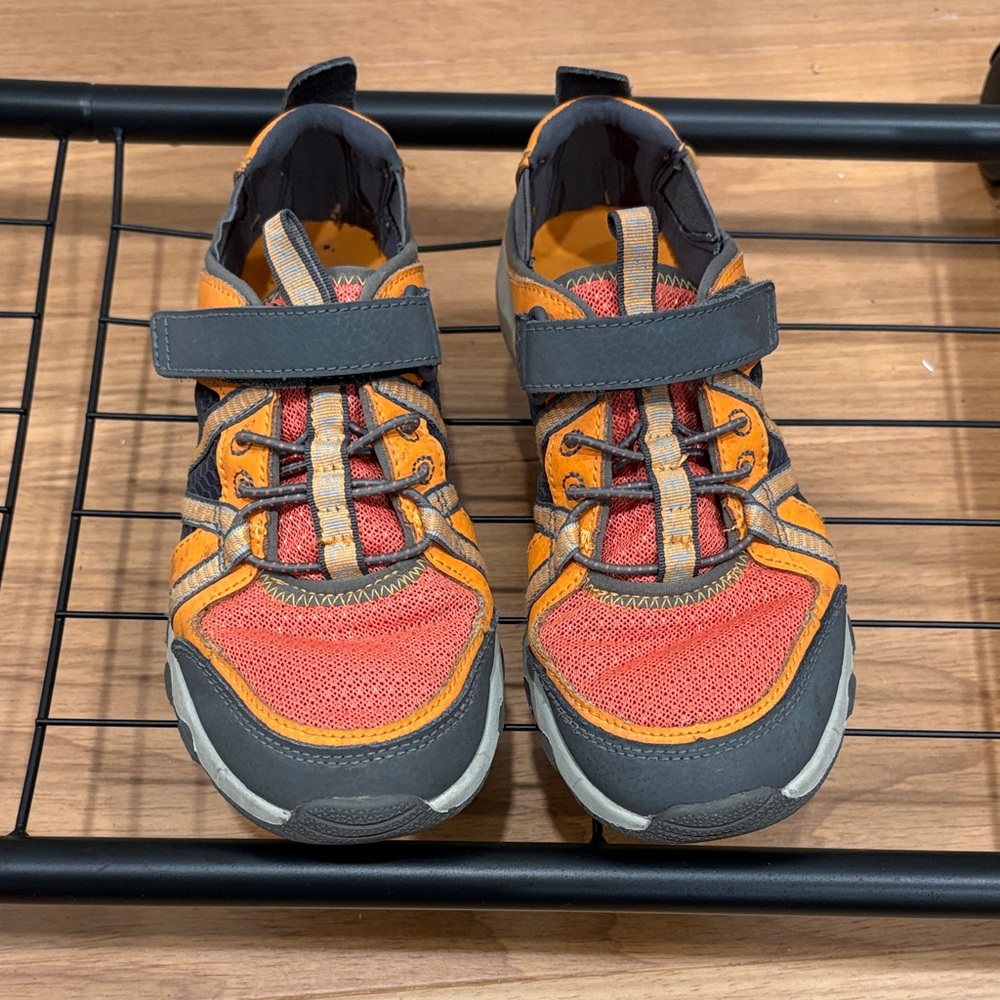 Merrell Kids Orange and Gray Hook-and-Loop Water Shoes